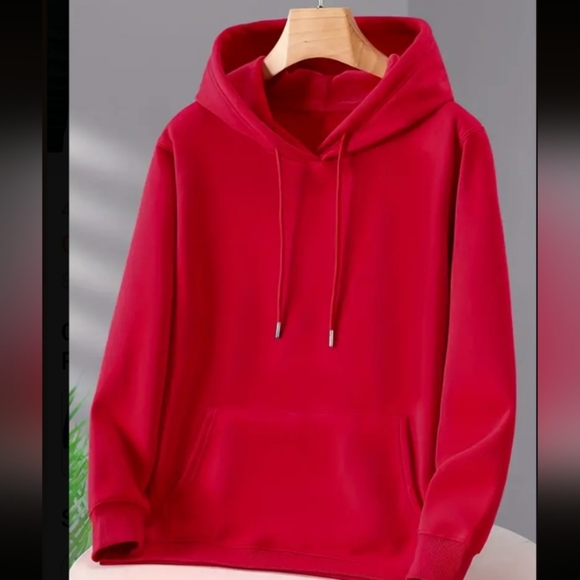 NEW Men's Red Hoodie Sweater - Picture 1 of 3